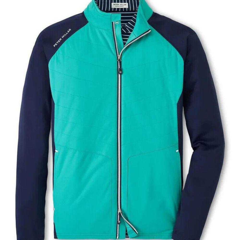 Peter Millar Golf Jacket Crown Sport Billiard Elite Hybrid XL & L Blue NWT $230
